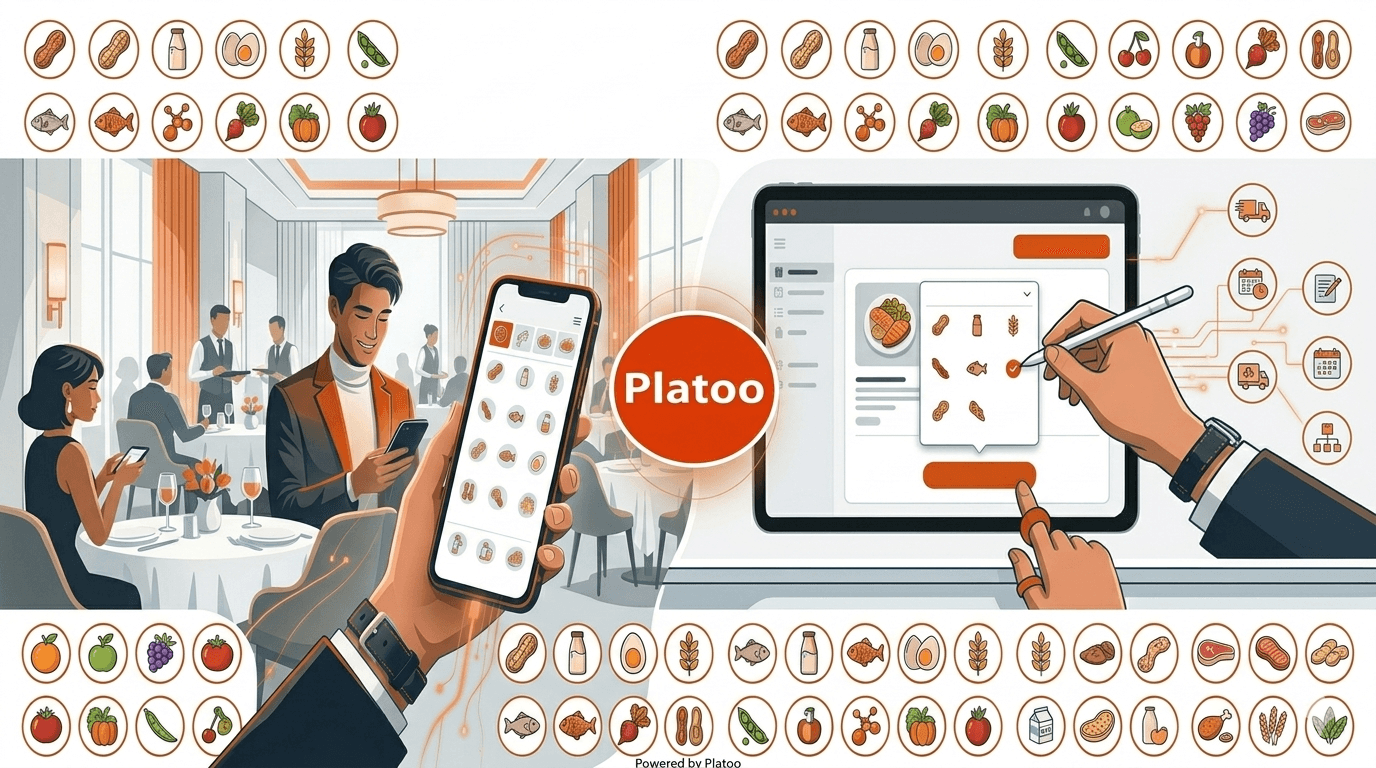 Platoo — bezpieczne menu QR z oznaczeniem 14 głównych alergenów: błyskawiczny dostęp do składu dań i wartości odżywczych na smartfonie w 2 sekundy dla zaufania gości i transparentności lokalu.